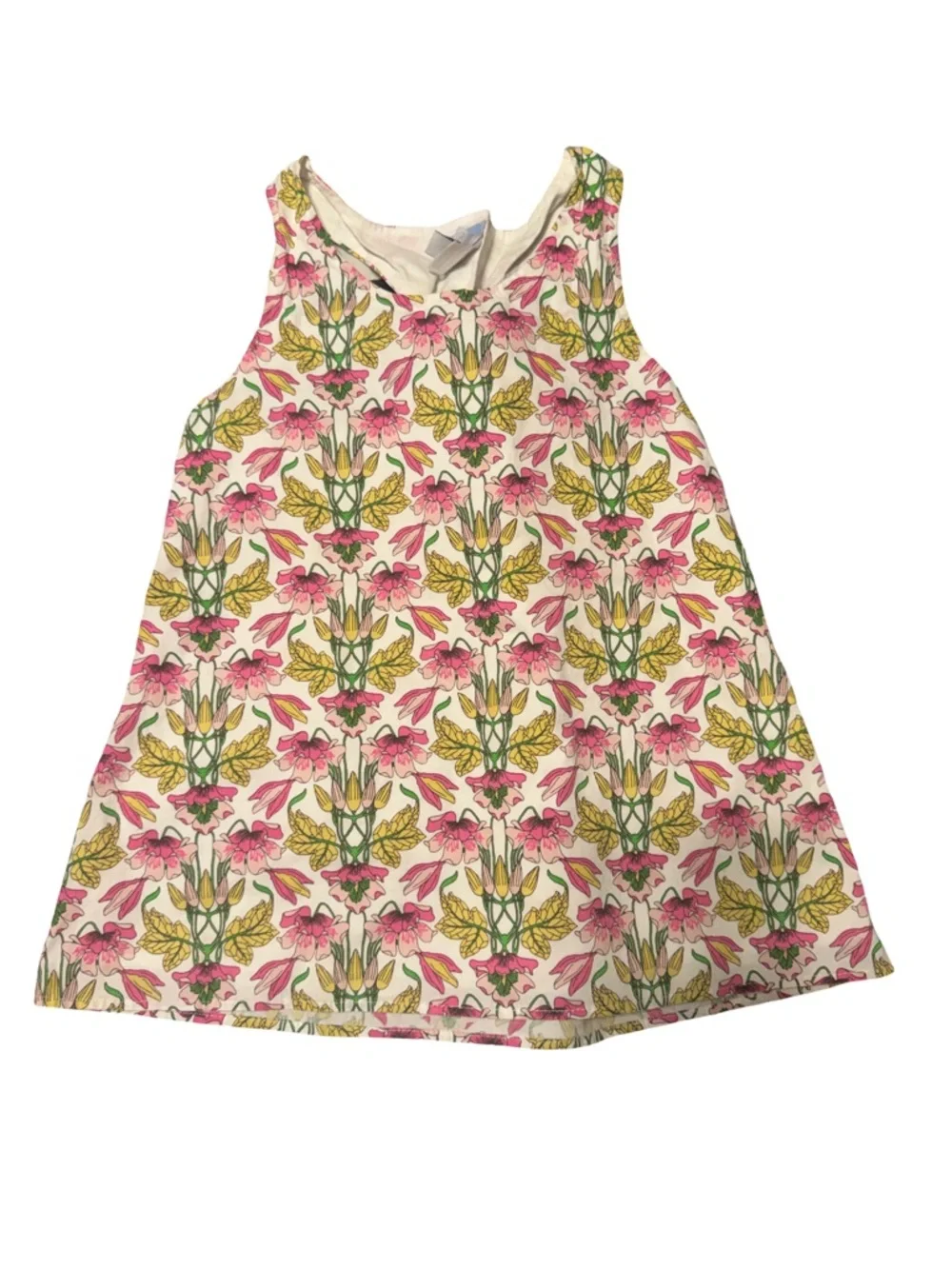 Bella Bliss Sleeveless Floral A-Line Tunic Dress